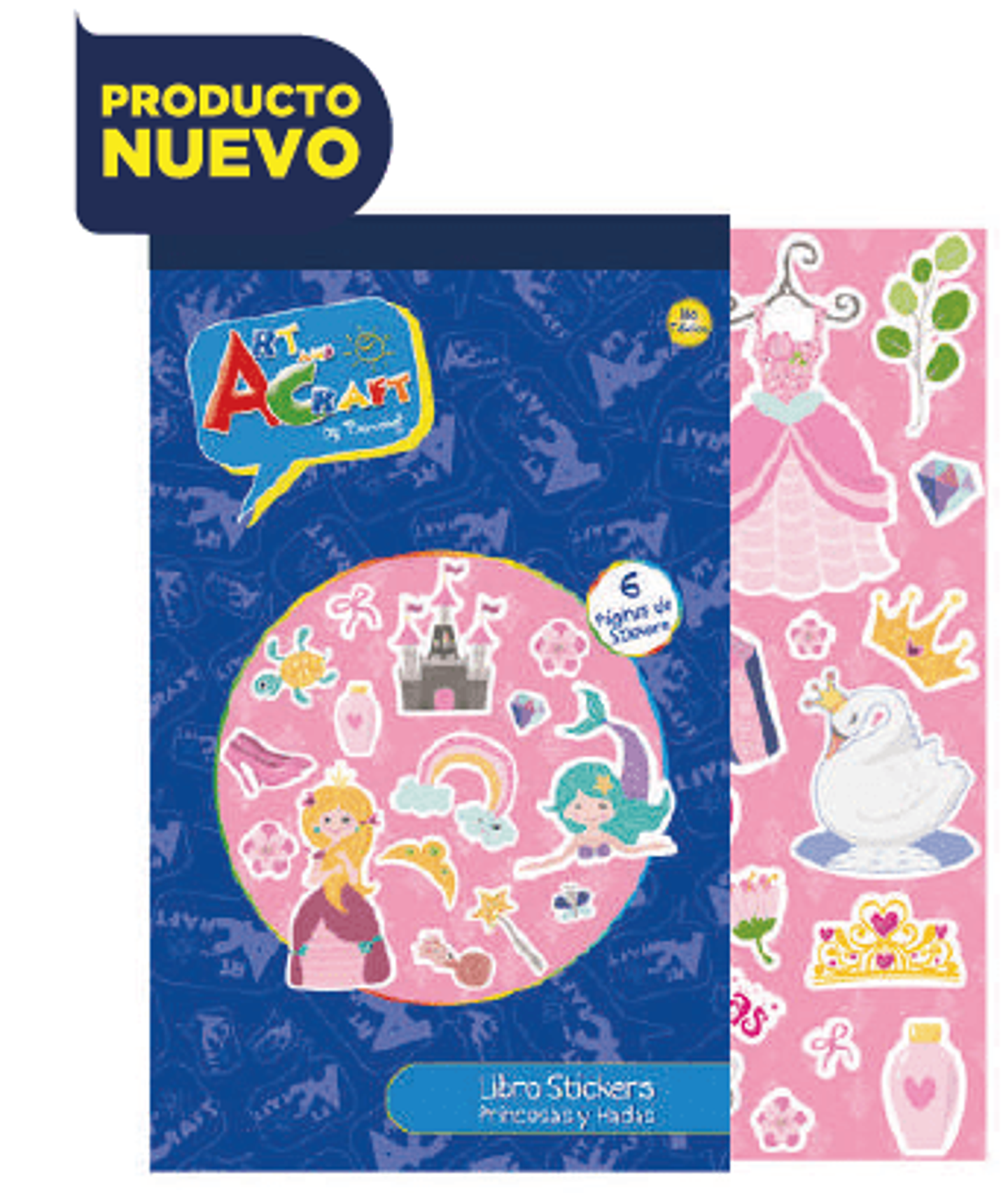 Block Stickers Adhesivos Princesas y Hadas 6pag Art&Craft 1