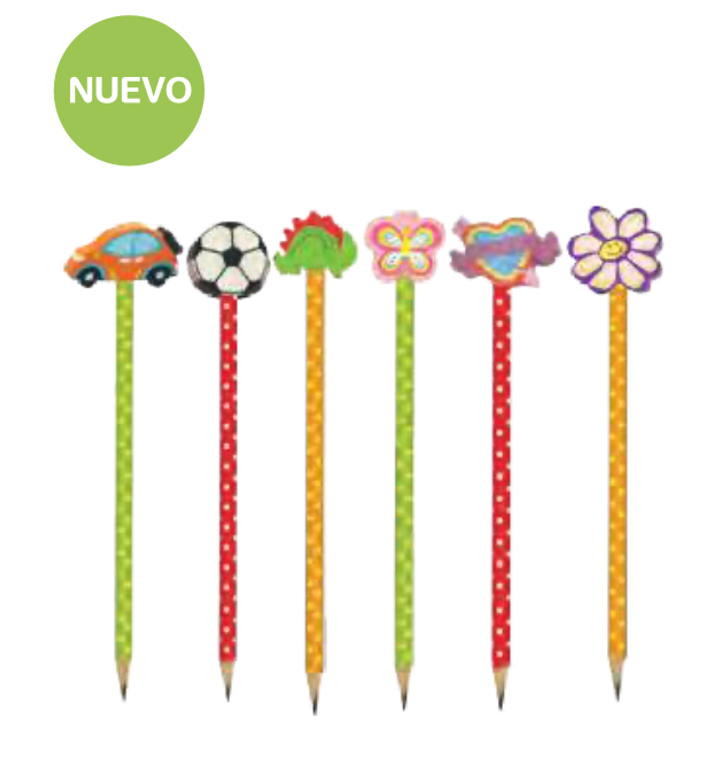 Lápiz Grafito con Gomas Kawaii Diseños Surtidos Lavoro 1