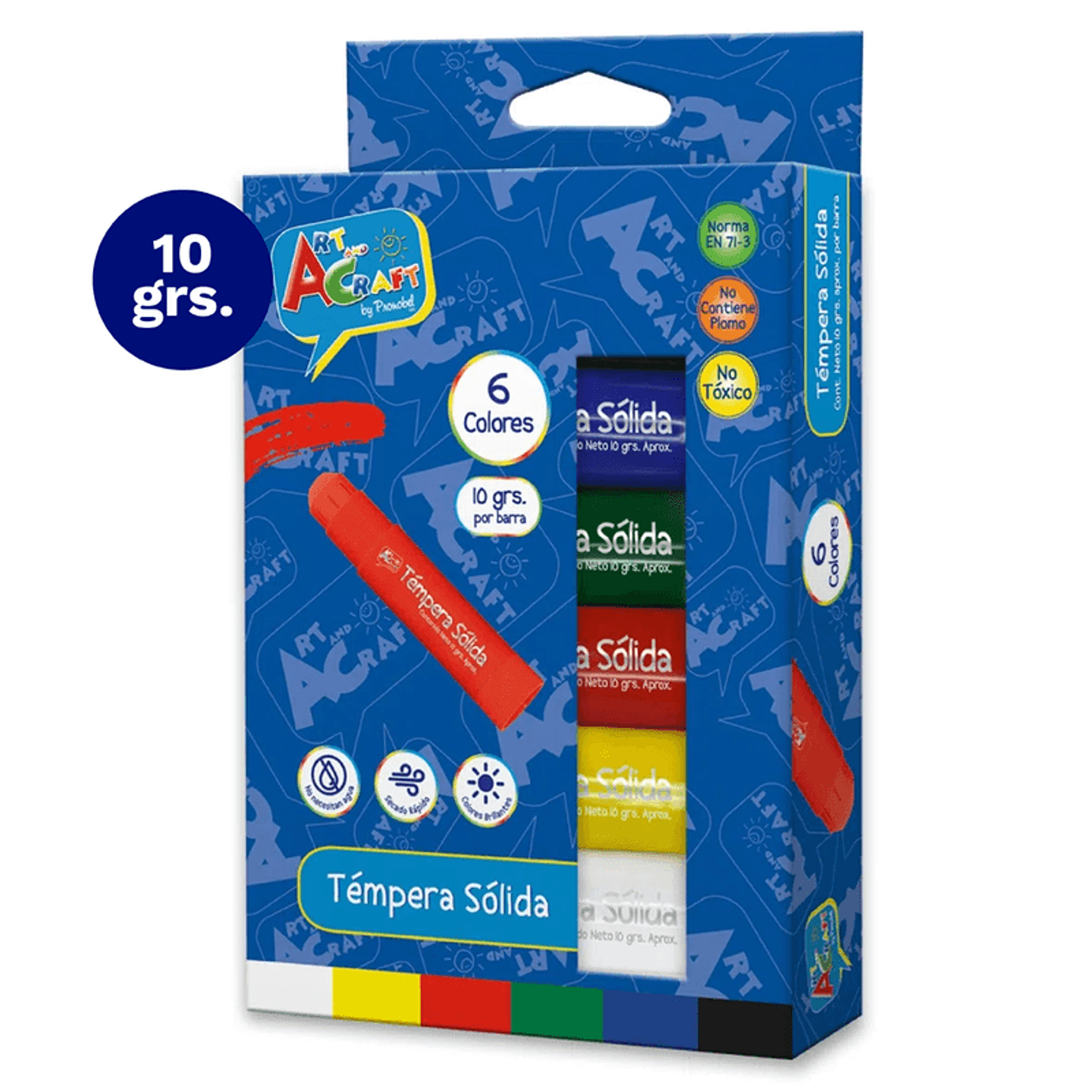 Témpera Sólida 6 colores Art&Craft 1