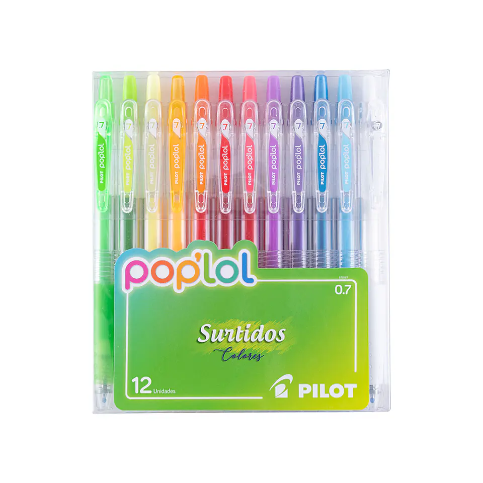 Set Lápiz Gel Poplol 0.7 12 Unidades Candy (08) Pilot 1
