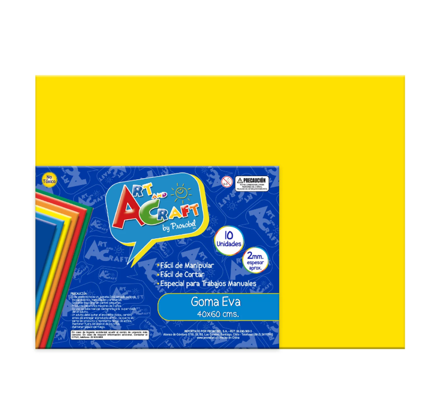 GOMA EVA 40X60 CM 2MM. AMARILLO ART & CRAF 1