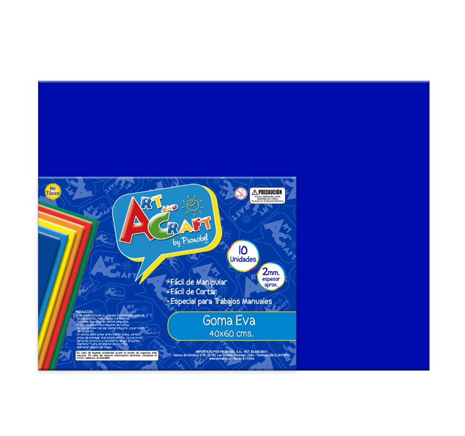 GOMA EVA 40X60 CM 2MM. AZUL ART & CRAF 1
