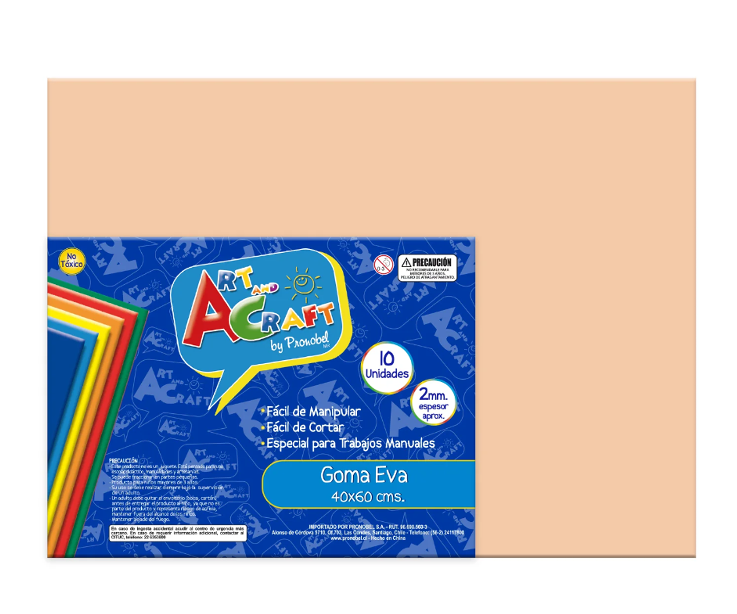 GOMA EVA 40X60 CM 2MM. PIEL 10 UNI ART & CRAF 1