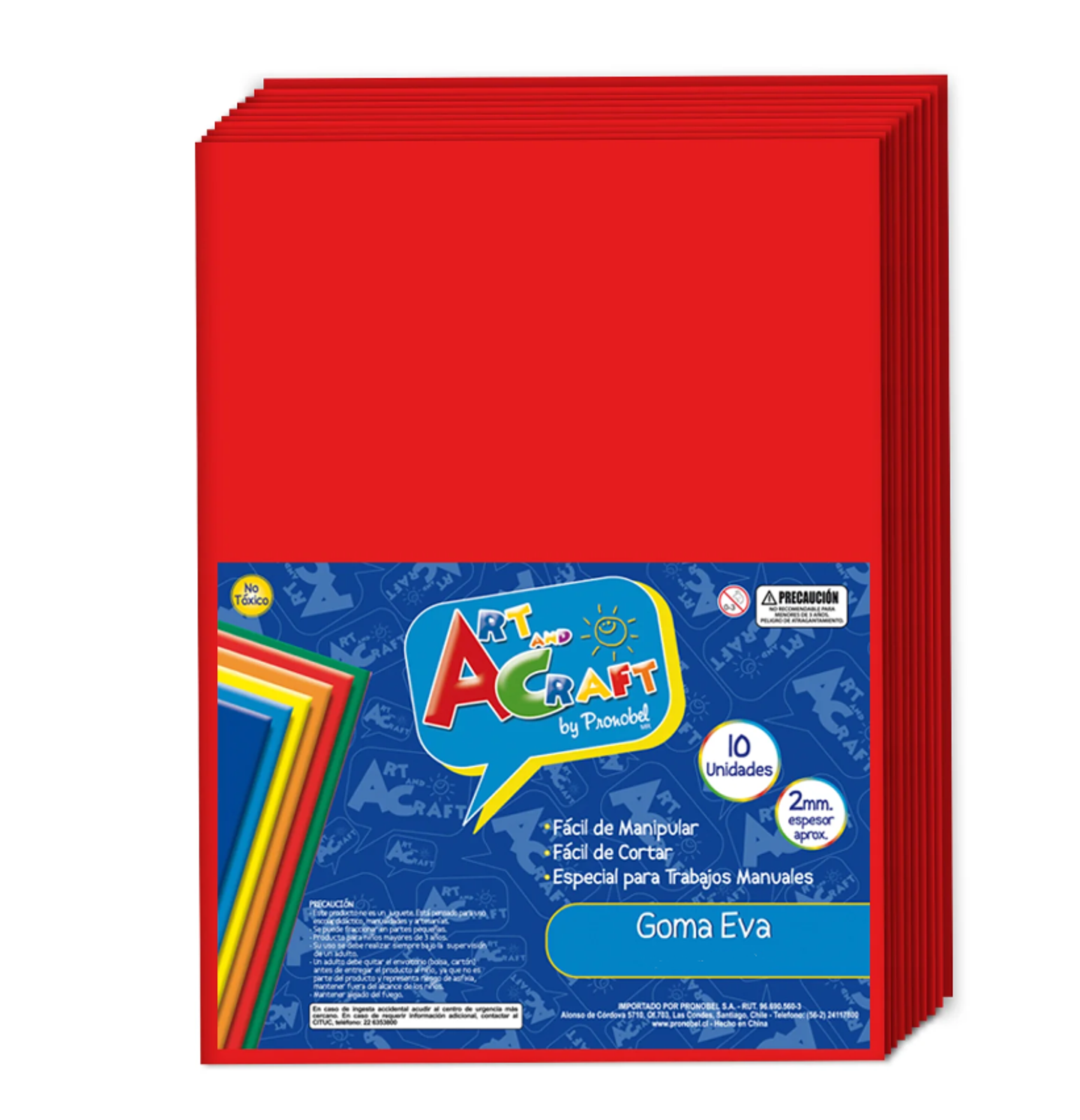 GOMA EVA 40X60 CM 2MM. ROJO ART & CRAF 1