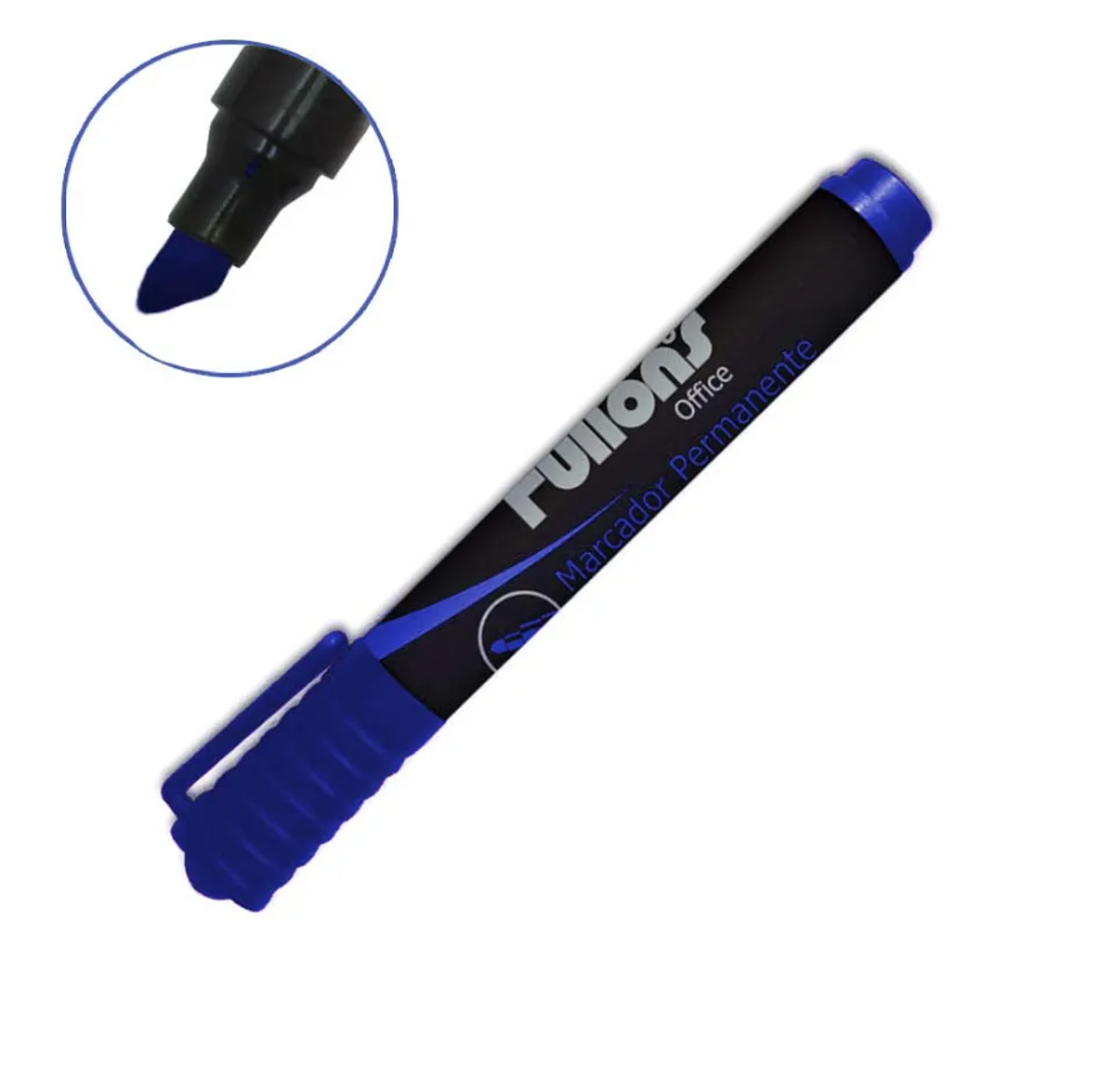 MARCADOR PERM. DESECH. PTA.BISEL. AZUL CPO. PLAST. FULTONS 1