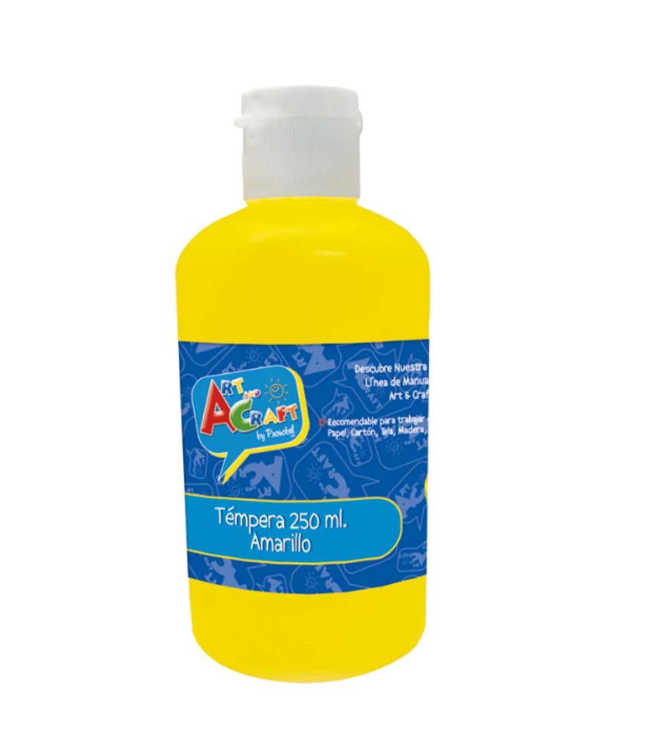 TEMPERA 250 ML. AMARILLO ART & CRAFT 1