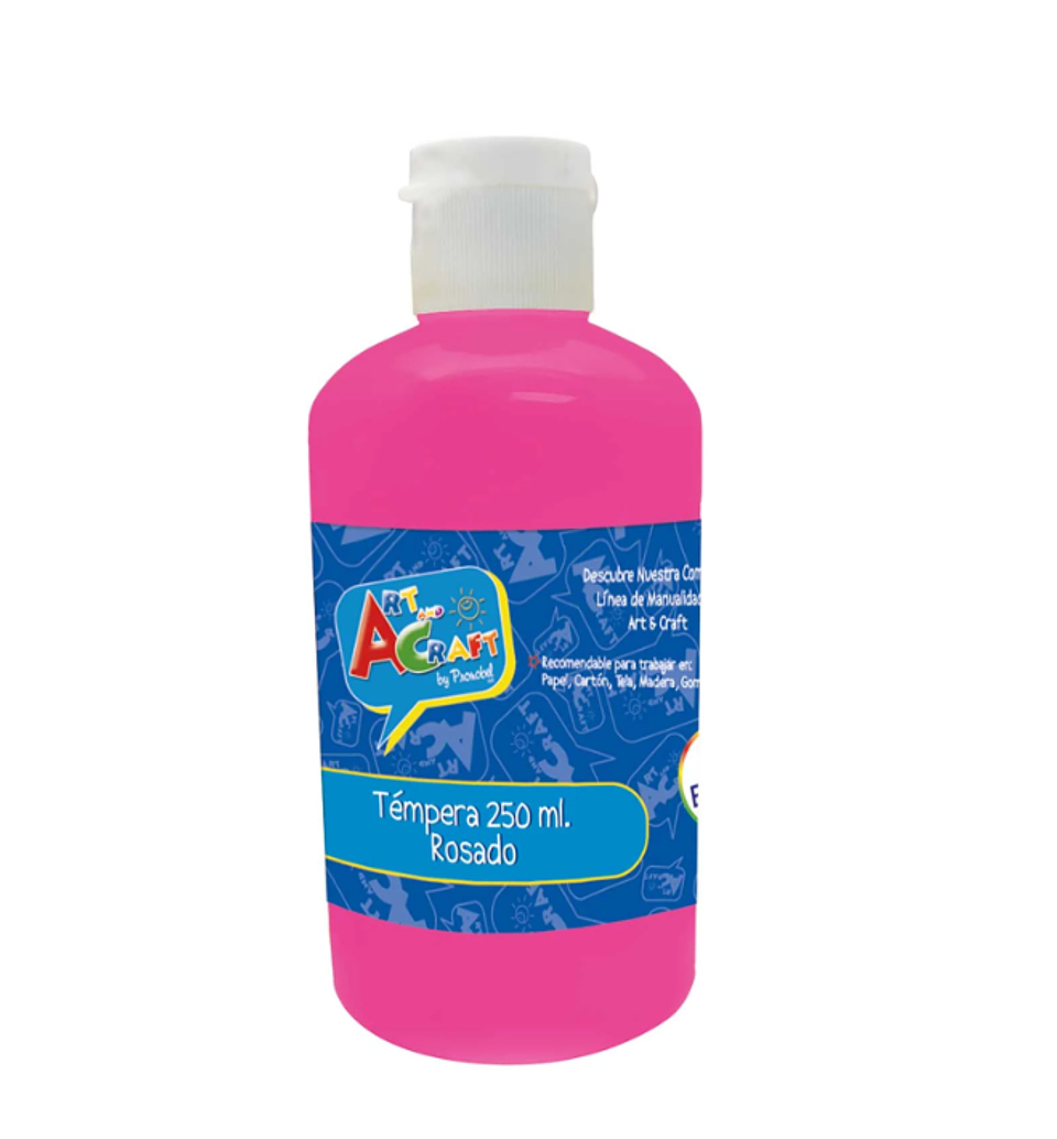 TEMPERA 250 ML. ROSADO ART & CRAFT 1