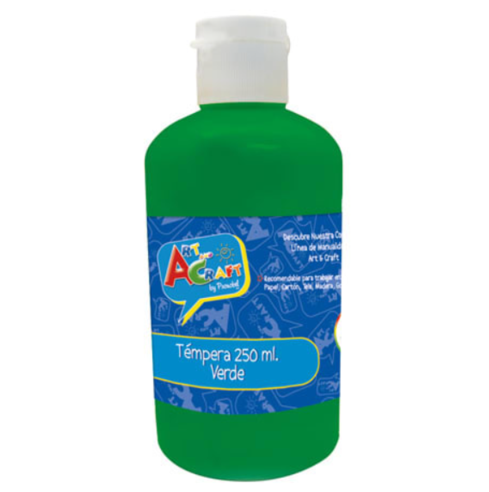 TEMPERA 250 ML. VERDE ART & CRAFT 1