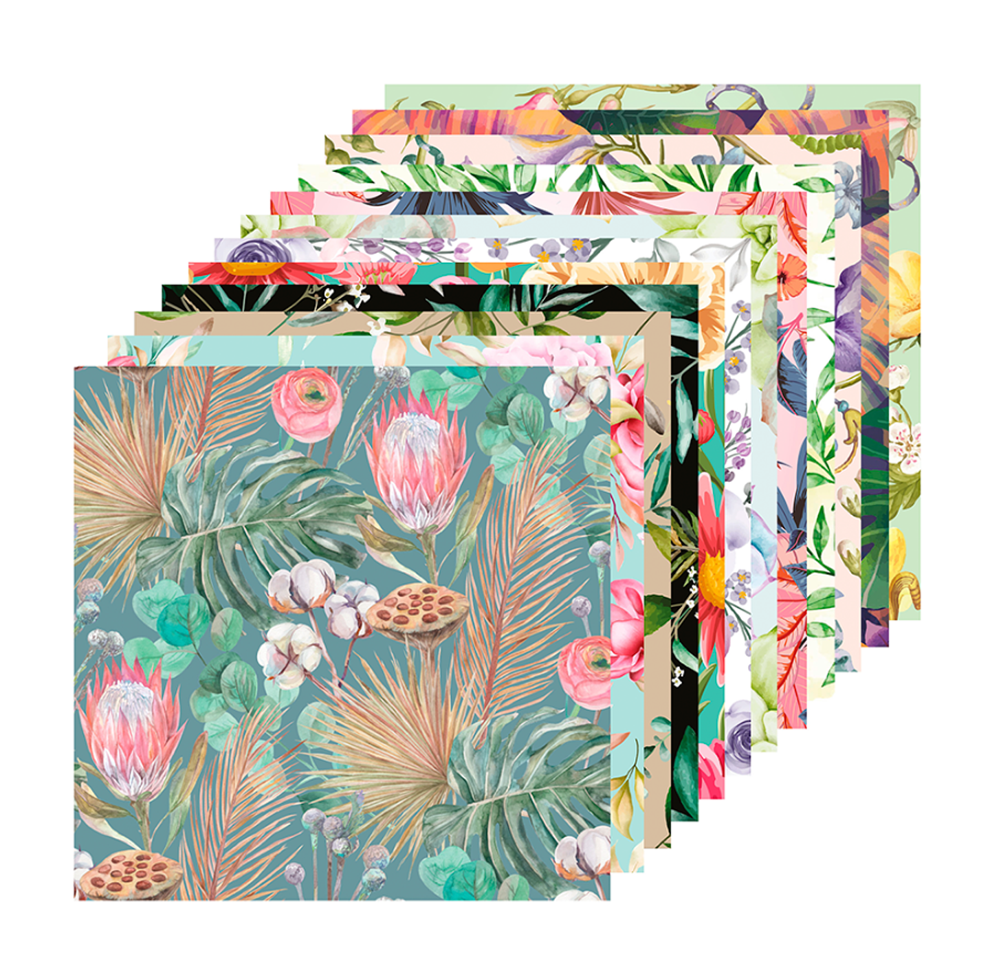 Cartulina 12 Diseños Botánico 24u 180g CREATIVE 2