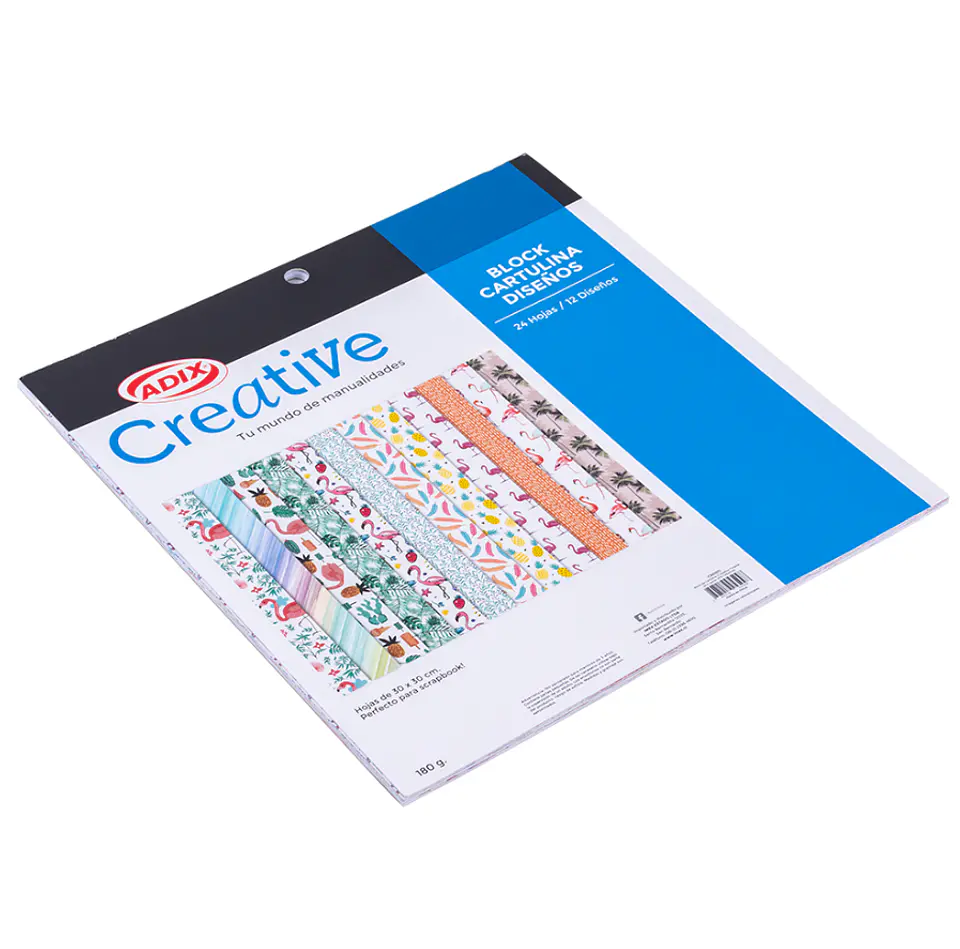 Cartulina 12 Diseños Tropical 24u Creative 1