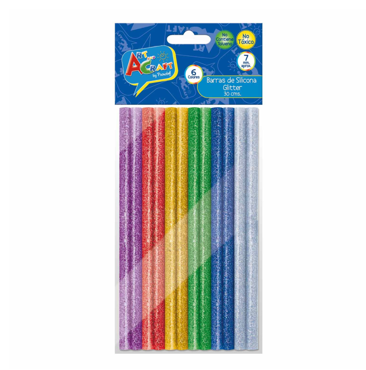 ADH. EN BARRA SILICONA 12 UN. GLITTER ART & CRAFT 1