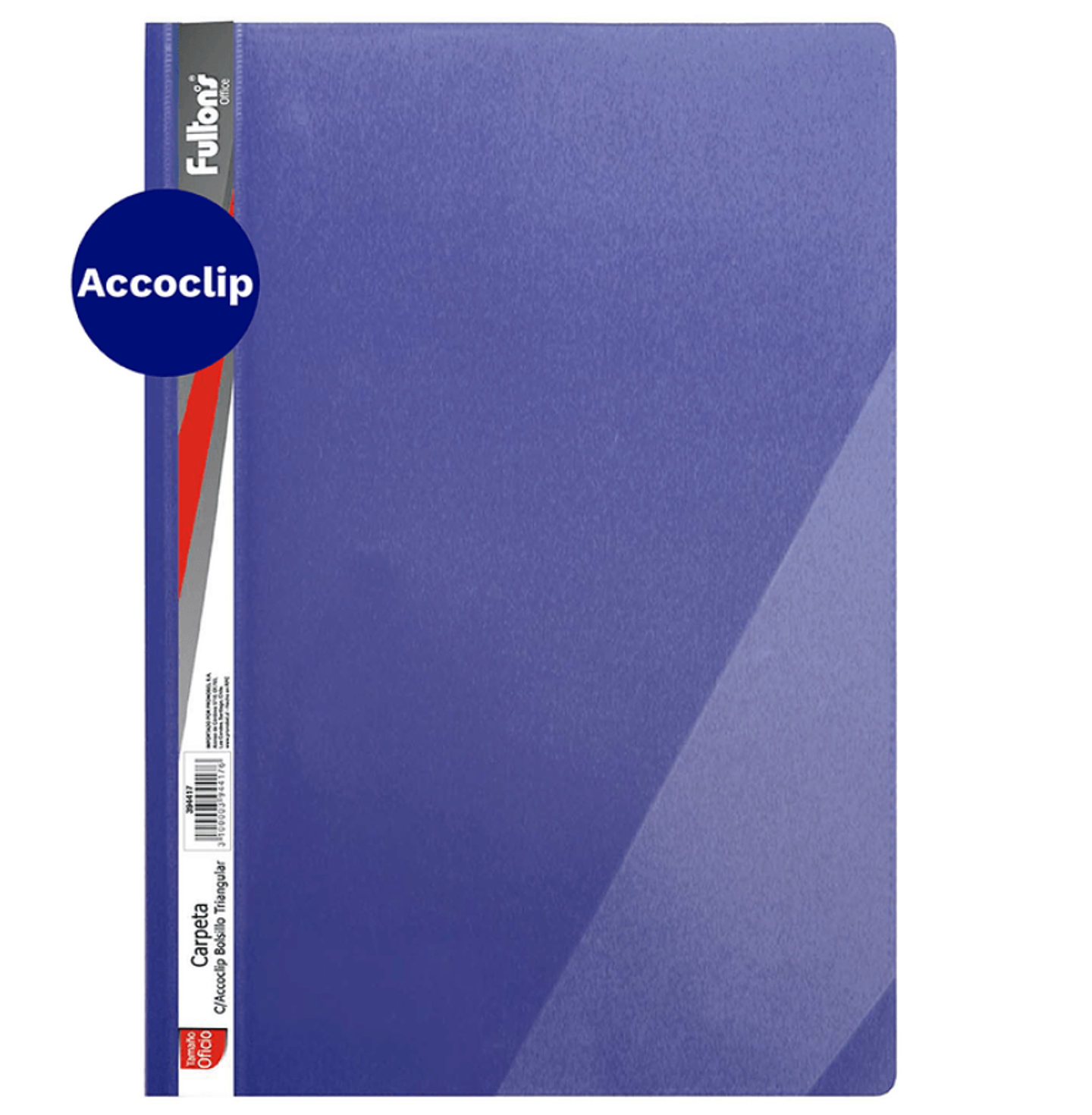 CARPETA C/ACCOCLIP BOLS.TRIANGULAR OF. VINIL AZUL FULTONS 1