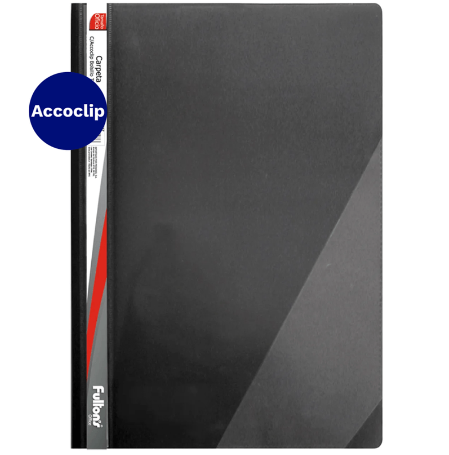 CARPETA C/ACCOCLIP BOLS.TRIANGULAR OF. VINIL NEGRO FULTONS 1