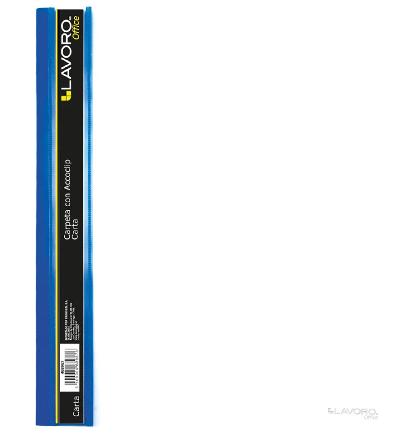 CARPETA C/ACCOCLIP OF. VINIL TRANSP AZUL LAVORO 468986 1