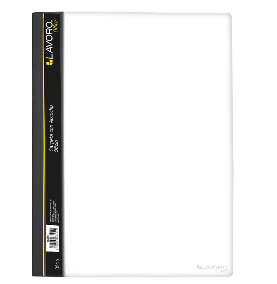 CARPETA C/ACCOCLIP OF. VINIL TRANSP NEGRA LAVORO NEGRA 463561 1