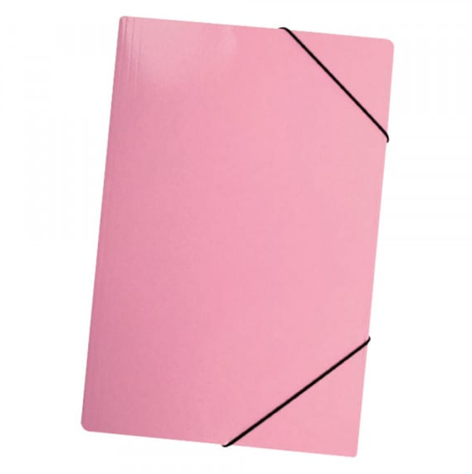 CARPETA C/ELASTICO ESTANDAR OF.CART.ROSADO PASTEL LAVORO 1