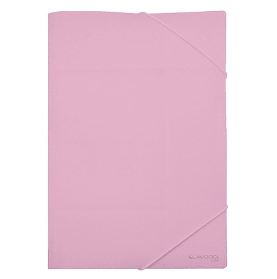 CARPETA PLASTICA PORTADOCUMENTOS C/ELASTICO OF ROSA PASTEL LAVORO 1