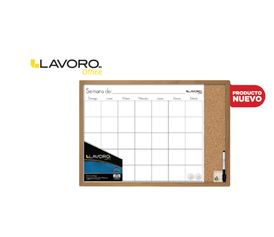 PIZARRA MIXTA MAGNETICA/CORCHO PLANNER 60X90 1