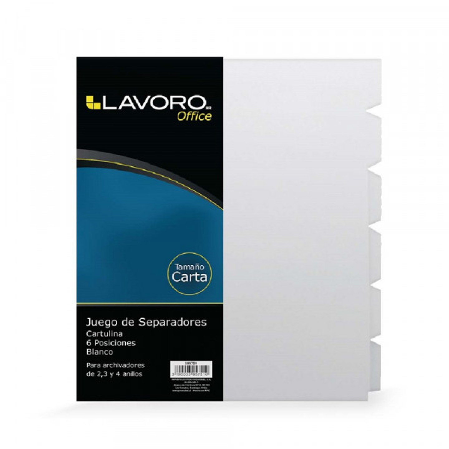 SEPARADOR OF. CART. 6 DIV. BLANCO LAVORO 1