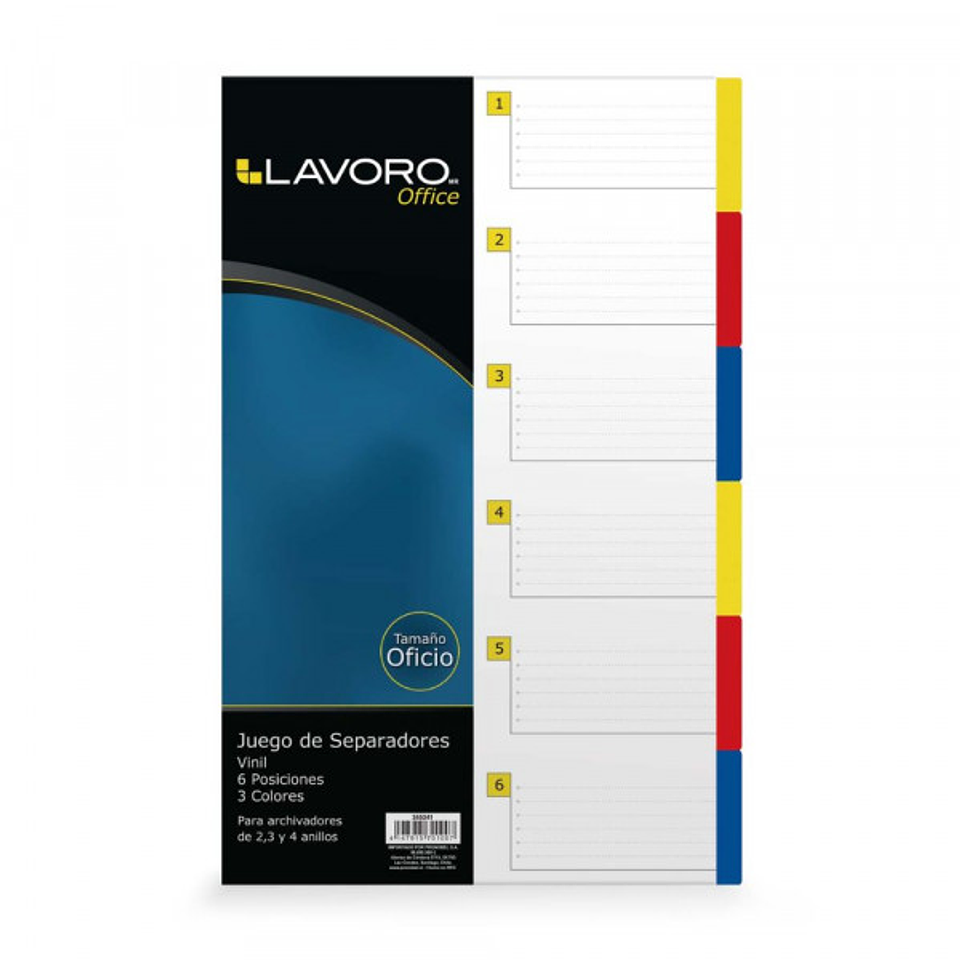 SEPARADOR OFICIO VINIL 6 POSIC. LAVORO 1