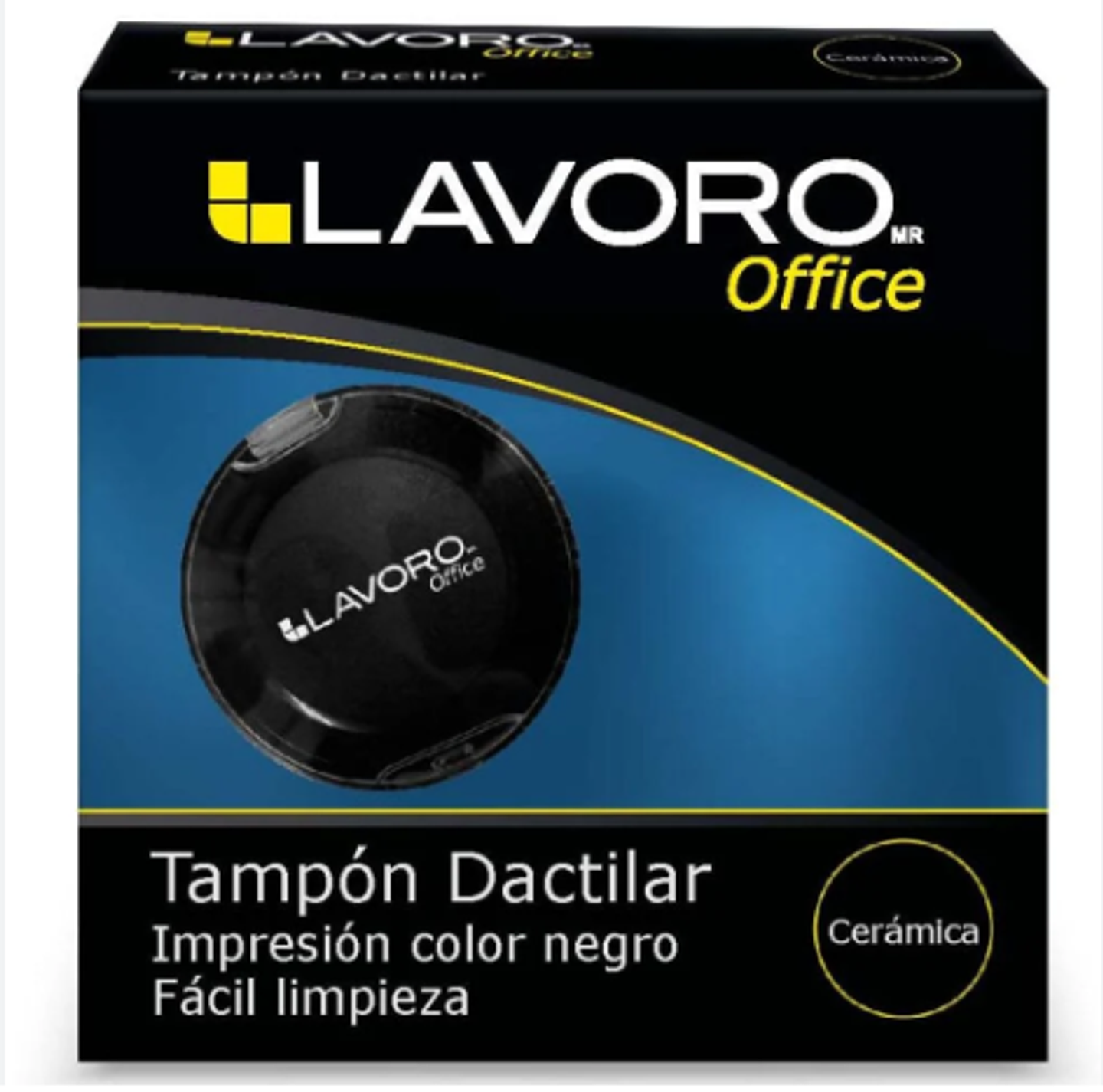 TAMPON DACTILAR NEGRO DACTILAR LAVORO 446340 1