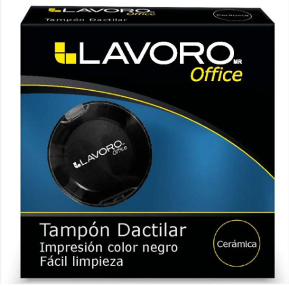 TAMPON DACTILAR NEGRO DACTILAR LAVORO 446340 1