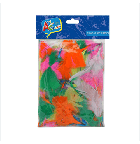 PLUMAS COLORES SURTIDOS 14 GRS APROX