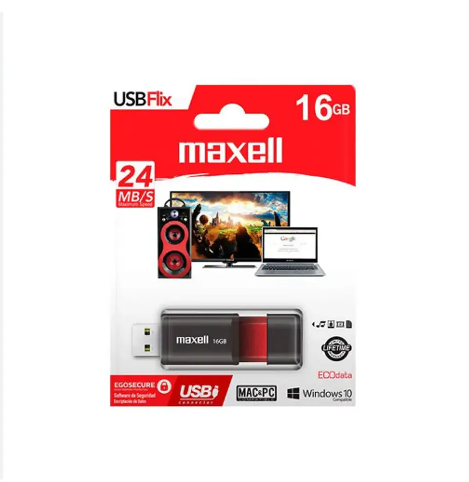 Pendrive 16GB Maxell USB Flix 2.0 1