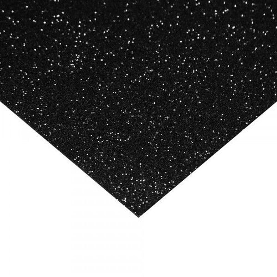 Pliego Goma Eva Glitter Color Negro 40X60Cm 1