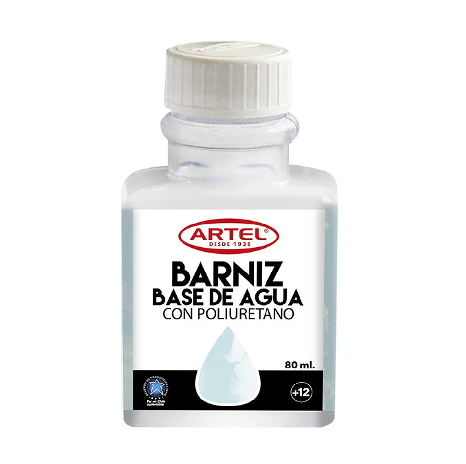 Barniz A Base De Agua Frasco 80Ml 1