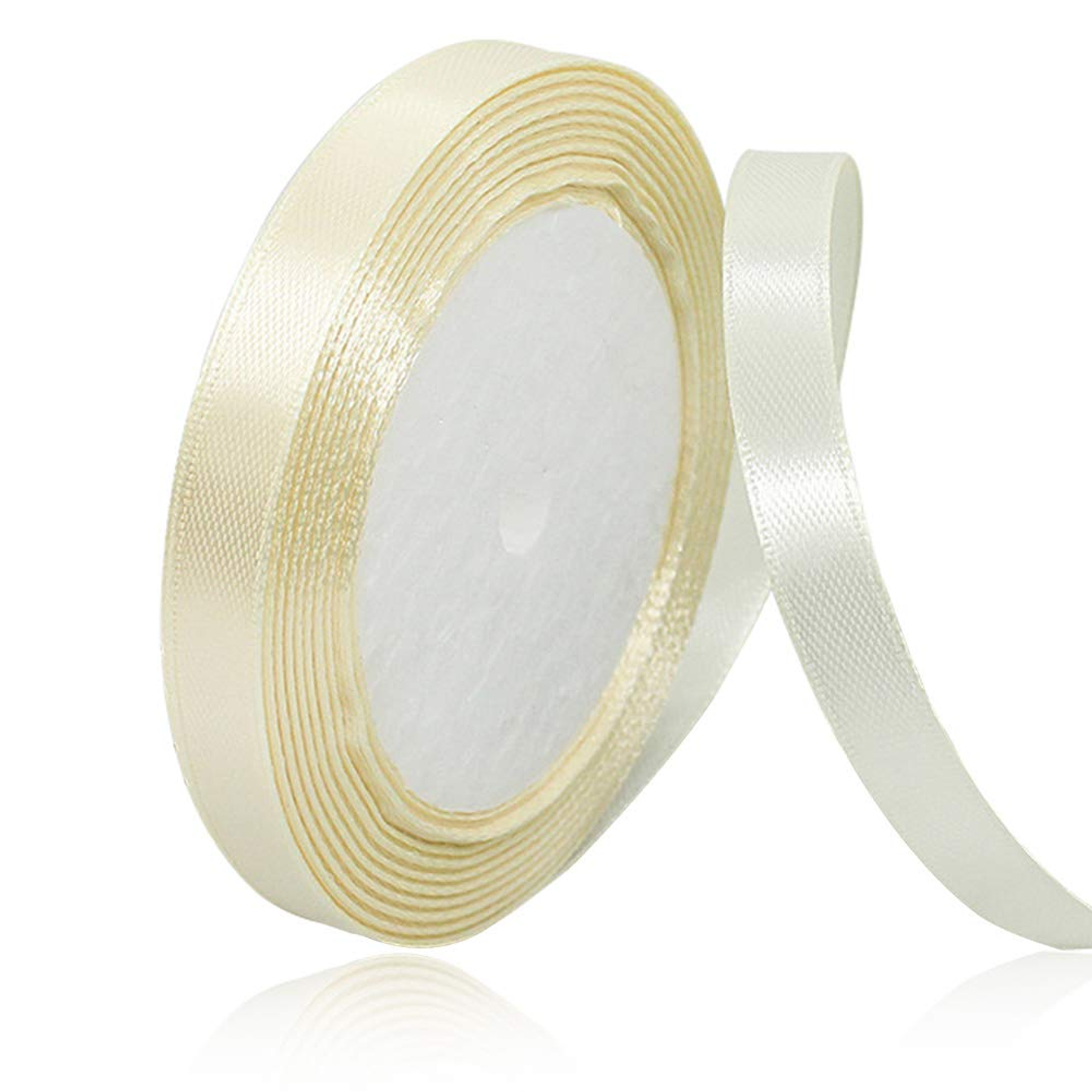 Cinta raso 15mm x 25mts crema motarro 1