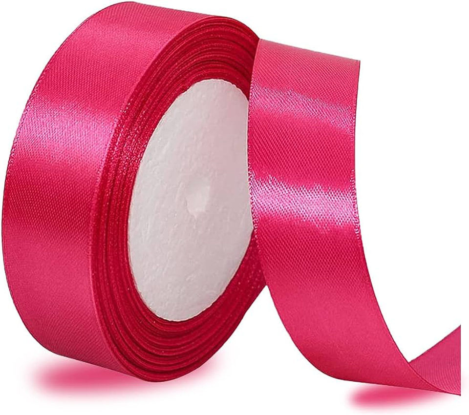 Cinta raso 15mm x 25mts Rosado flúor motarro 1