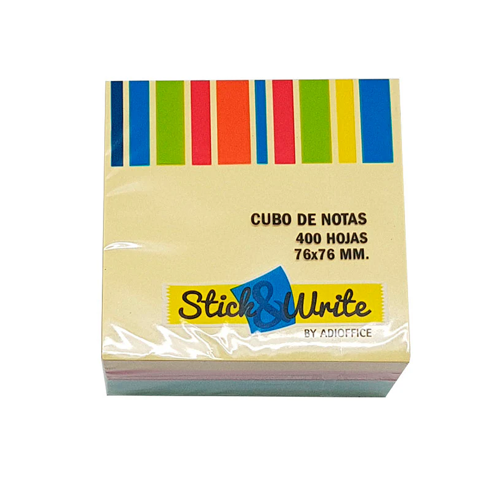 Notas Adhesiva 76x76mm (400h) Mix Pastel STICKWRITE 1