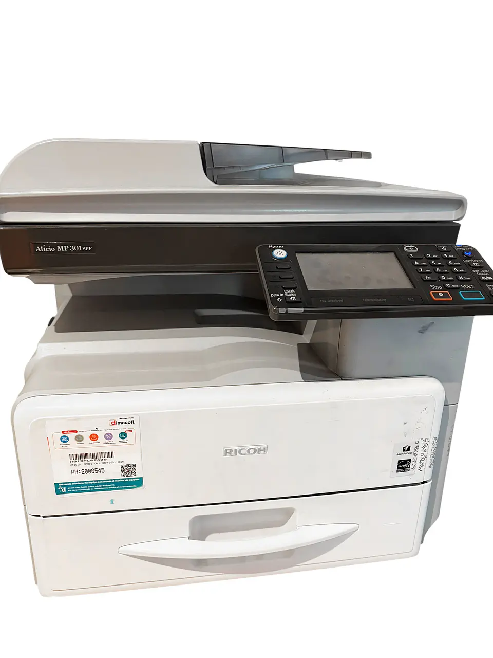 Impresora Multifuncional Láser Blanco y Negro Ricoh Aficio MP301SPF 1