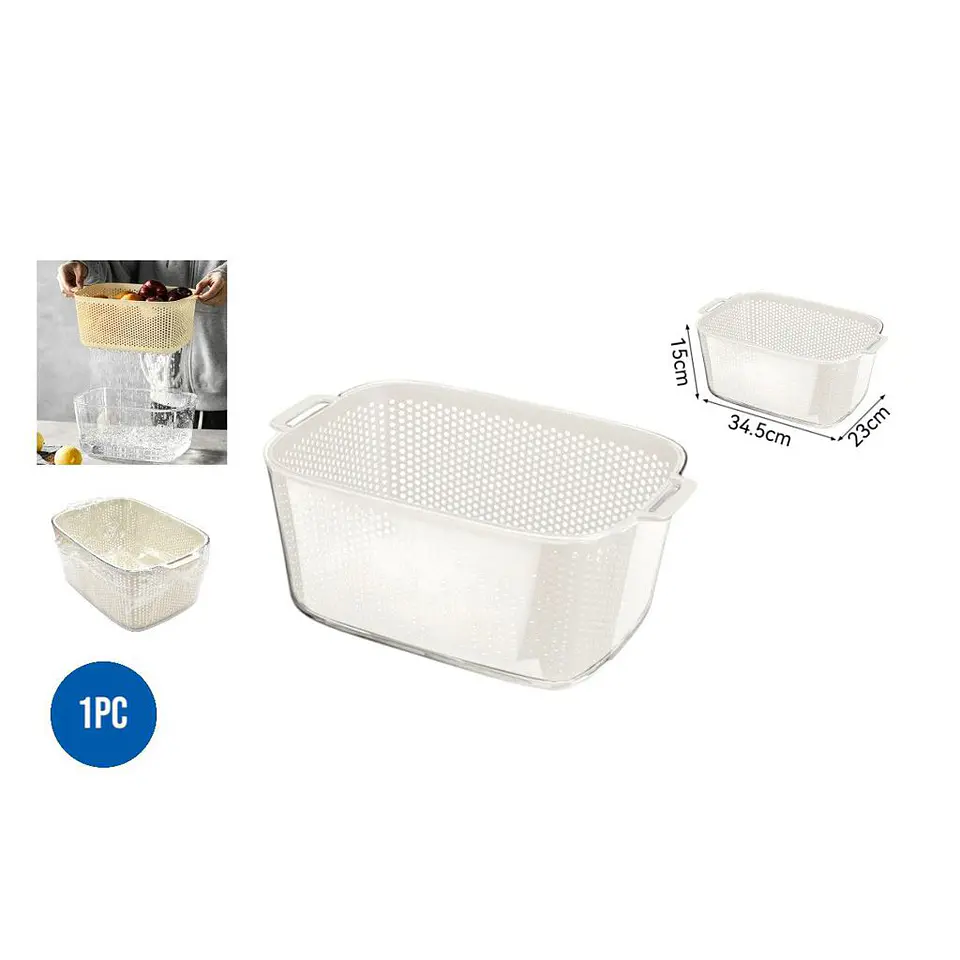 Organizador Escuridor para Refrigerador 15x34.5x23cm Color Blanco 1