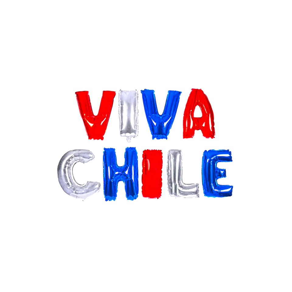 Set Globos Metálicos 16'' Viva Chile 1