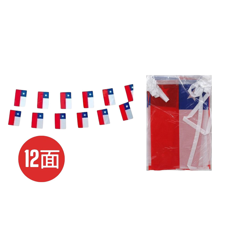 Guirnalda Dieciochera Bandera Chilenas 12mts 1