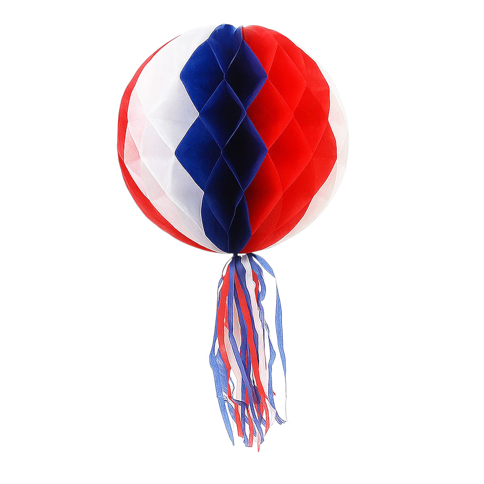 Esfera Tricolor Dieciochera con Flecos 30cm 1