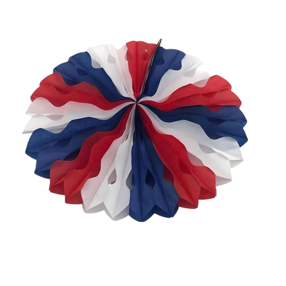 Colgante Dieciochera de Papel Abanico Tricolor 30cm 1