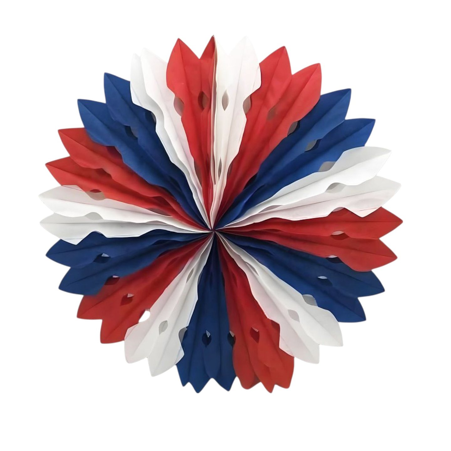 Colgante Dieciochera de Papel Abanico Tricolor 40cm 1