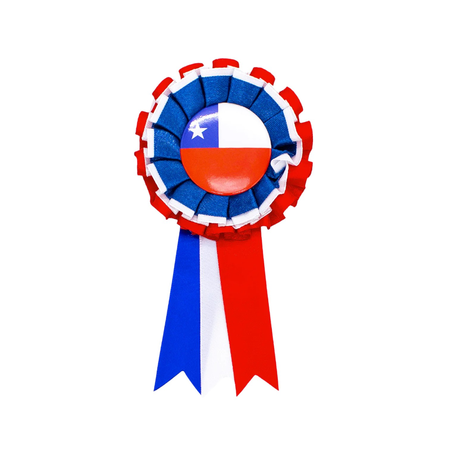 Escarapela Chapita Dieciochera Tricolor 18cm 12uni 1