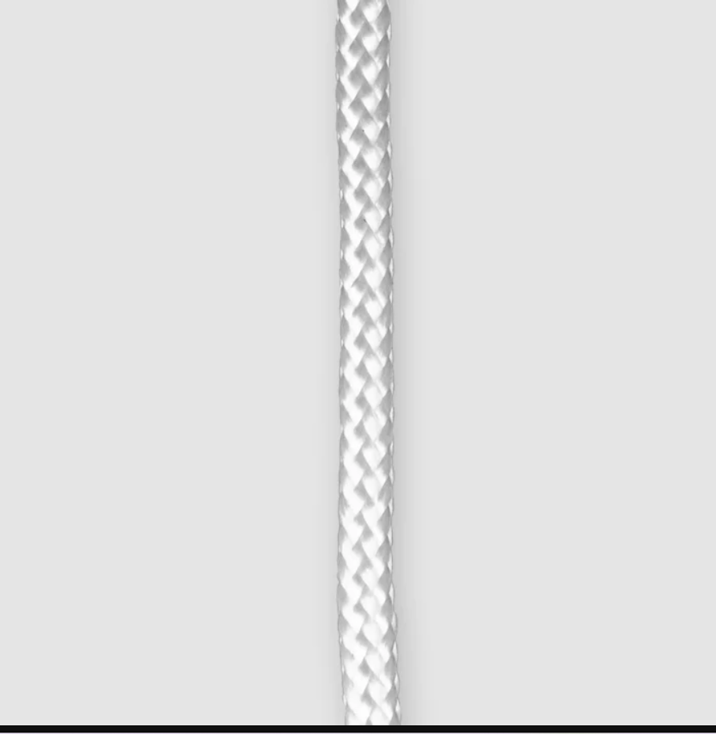 Cuerda o Driza de Polipropileno Trenzado 6mm Blanco Metro para Bandera 1