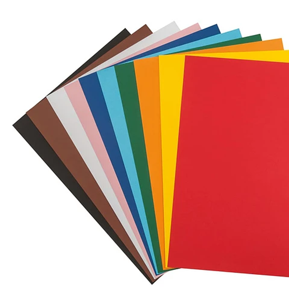 Cartulina de colores surtidos 50x70 cm 50 unidades (pack) 1