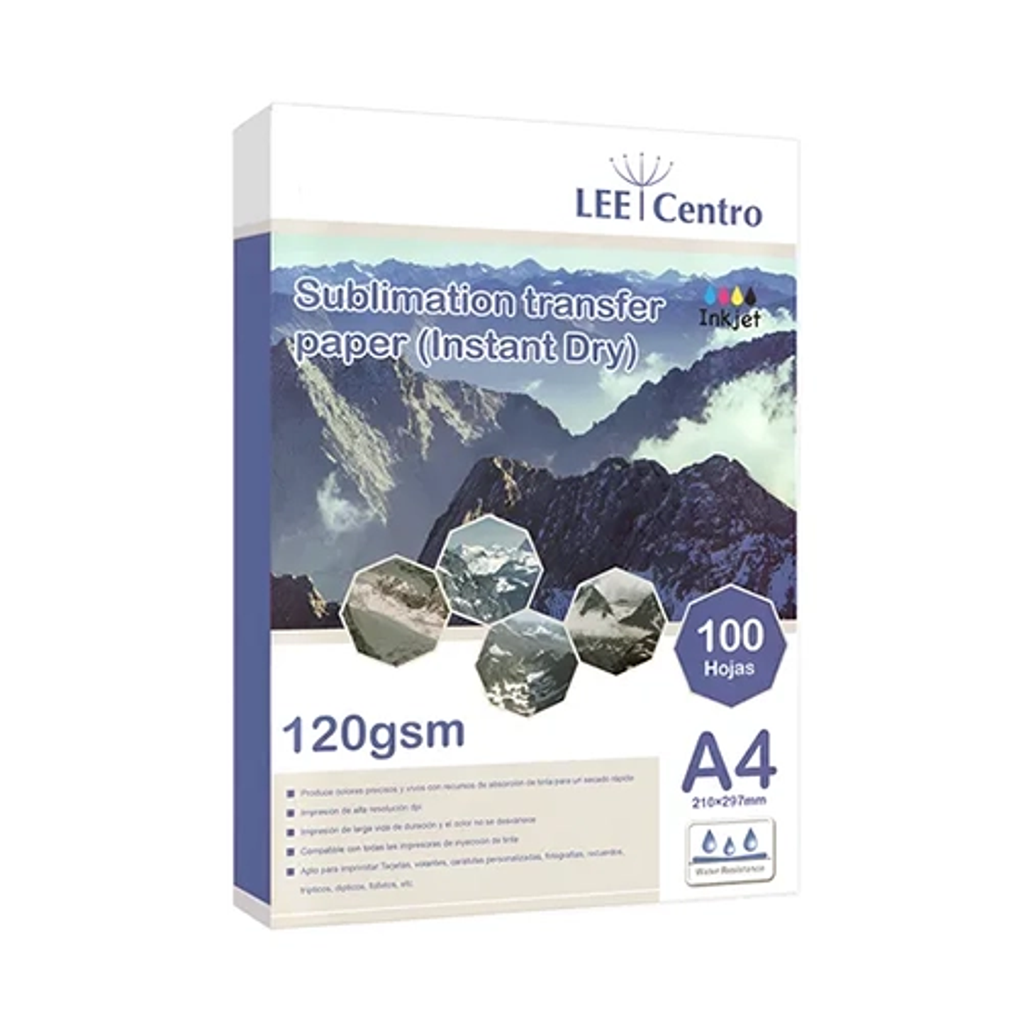 Papel Sublimación Instant Dry A4 120grs 100hjs LeeCentro 1