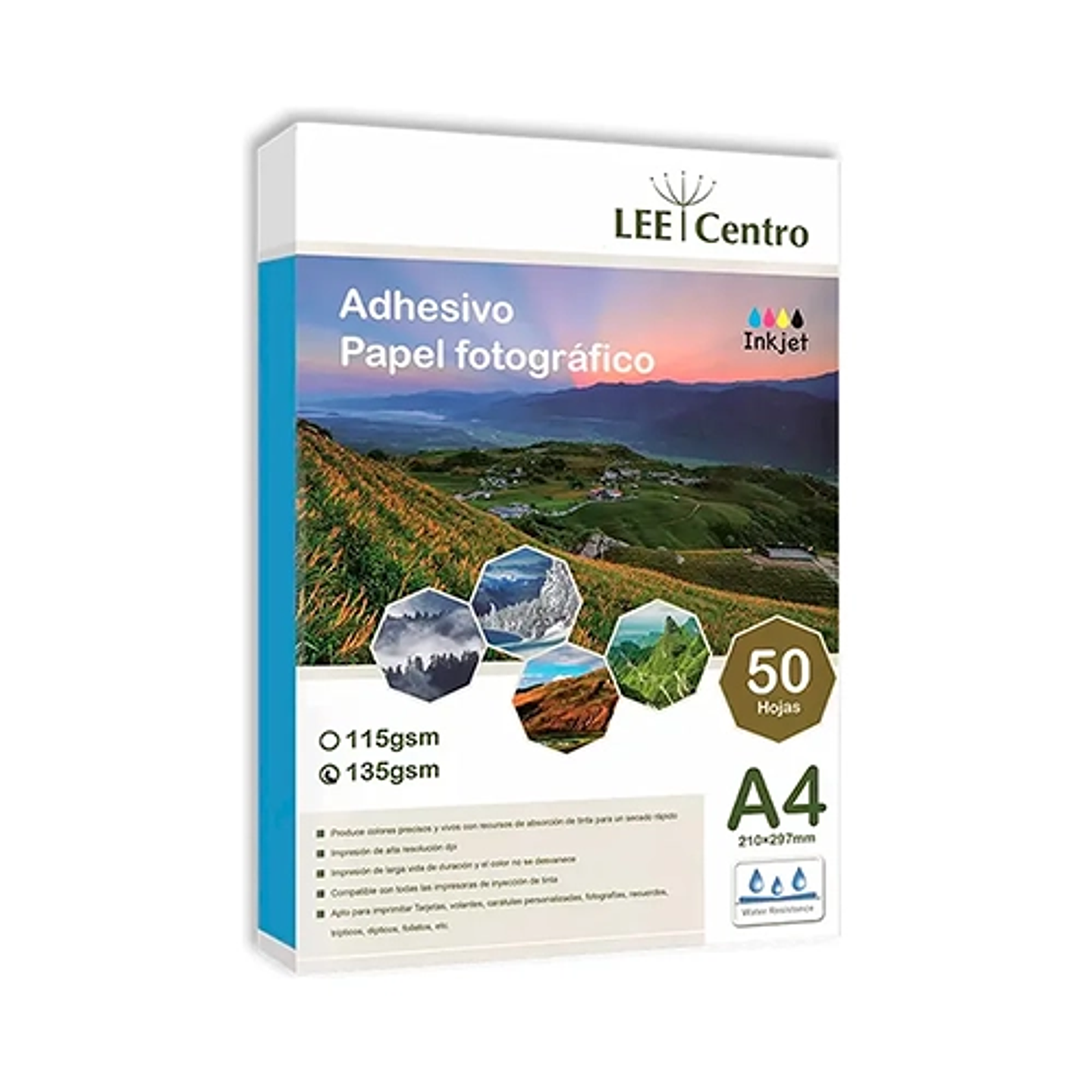 Papel Fotografico Adhesivo A4 135grs 50hjs 1