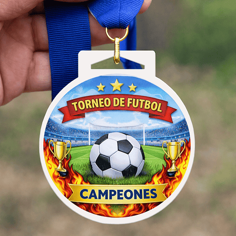 Medalla Acrílico Sublimable Blanco