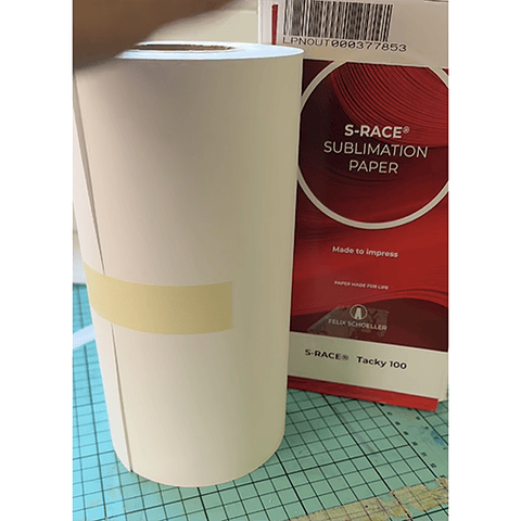 Rollo papel sublimación 21cm x 55mts tacky con adhesivo S-race Felix Schoeller