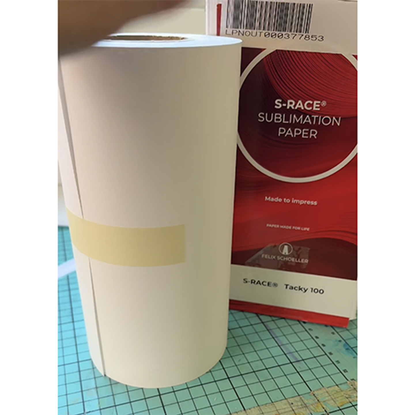 Rollo papel sublimación 21cm x 55mts tacky con adhesivo S-race Felix Schoeller 1