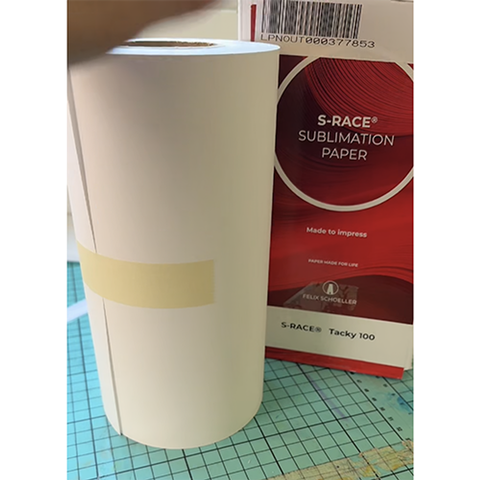 Rollo papel sublimación 21cm x 55mts tacky con adhesivo S-race Felix Schoeller 1