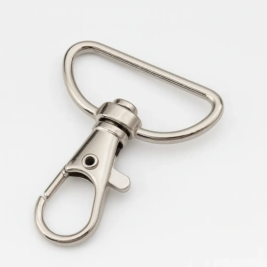 Gancho Mosquetón 30mm niquelado para Lanyard